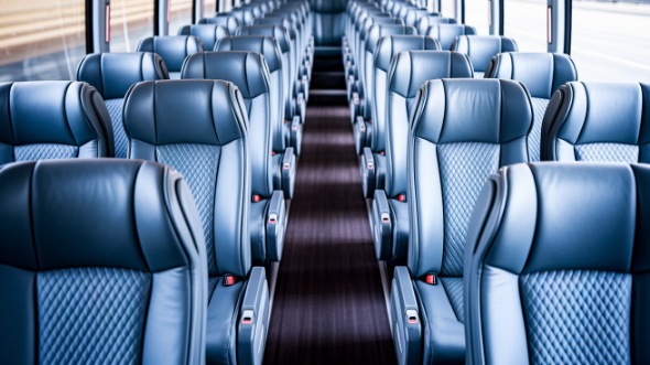 54 passenger charter bus interior santa monica