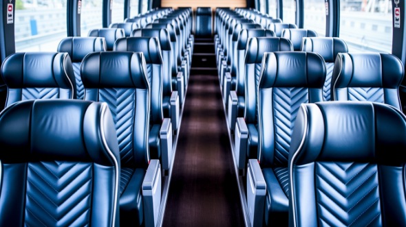 santa monica 50 passenger charter bus inside