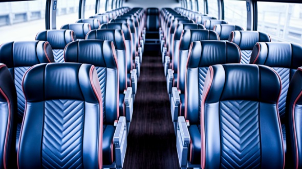 santa monica 55 passenger charter bus inside