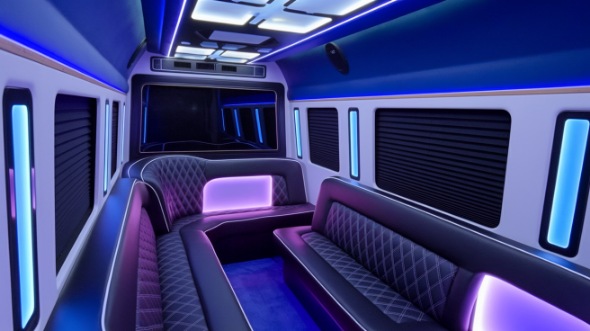 santa monica party bus rental inside